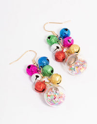 Gold Bell & Shaker Drop Earrings - link has visual effect only