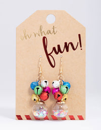 Gold Bell & Shaker Drop Earrings - link has visual effect only