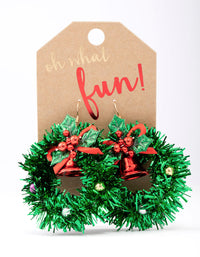 Christmas Wreath Drop Earrings - link has visual effect only