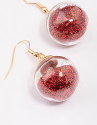 Red Shaker Christmas Drop Earrings - link has visual effect only