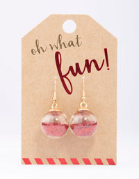 Red Shaker Christmas Drop Earrings - link has visual effect only