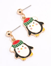 Christmas Penguin Drop Earrings - link has visual effect only