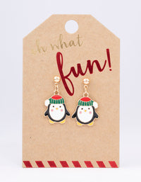 Christmas Penguin Drop Earrings - link has visual effect only