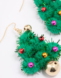 Gold Christmas Tree Drop Earrings - link has visual effect only