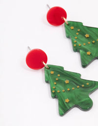 Mini Christmas Tree Drop Earrings - link has visual effect only