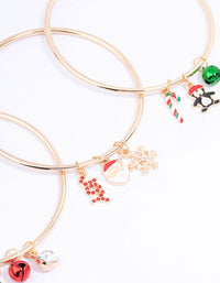 Gold Christmas Charm Bangle Pack - link has visual effect only