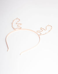 Rose Gold Reindeer Diamante Headband - link has visual effect only