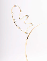 Gold Reindeer Diamante Headband - link has visual effect only