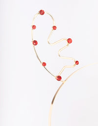 Gold & Reindeer Diamante Headband - link has visual effect only