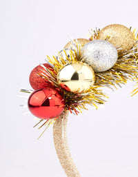 Bauble & Christmas Tinsel Headband - link has visual effect only