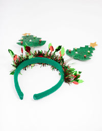 Fabric Christmas Tree Spring Headband - link has visual effect only