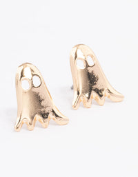 Gold Cute Ghost Stud Earrings - link has visual effect only