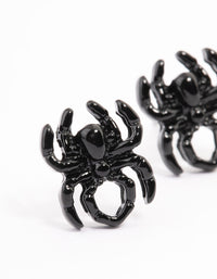 Black Small Spider Stud Earrings - link has visual effect only