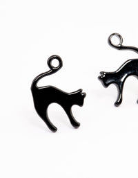 Acrylic Black Cat Stud Earrings - link has visual effect only