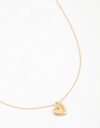 Gold Plated Sterling Silver Baguette Heart Necklace - link has visual effect only