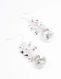 Silver Christmas Bell Shaker Drop Earrings - link has visual effect only