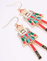 Gold Nutcracker Drop Earrings - link has visual effect only