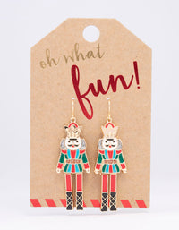 Gold Nutcracker Drop Earrings - link has visual effect only