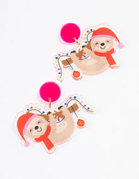 Christmas Sloth Drop Earrings - link has visual effect only