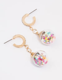 Diamante Drop Shaker Huggie Earrings - link has visual effect only