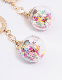 Diamante Drop Shaker Huggie Earrings - link has visual effect only