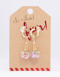 Diamante Drop Shaker Huggie Earrings - link has visual effect only