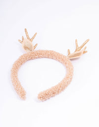 Teddy Bear Reindeer Headband - link has visual effect only