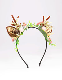 Reindeer Antler Flower Headband - link has visual effect only