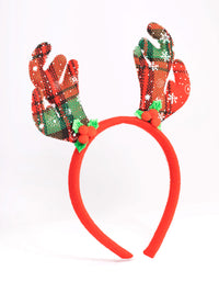 Tartan Reindeer Headband - link has visual effect only