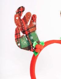 Tartan Reindeer Headband - link has visual effect only