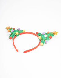 Pom Pom Christmas Tree Headband - link has visual effect only