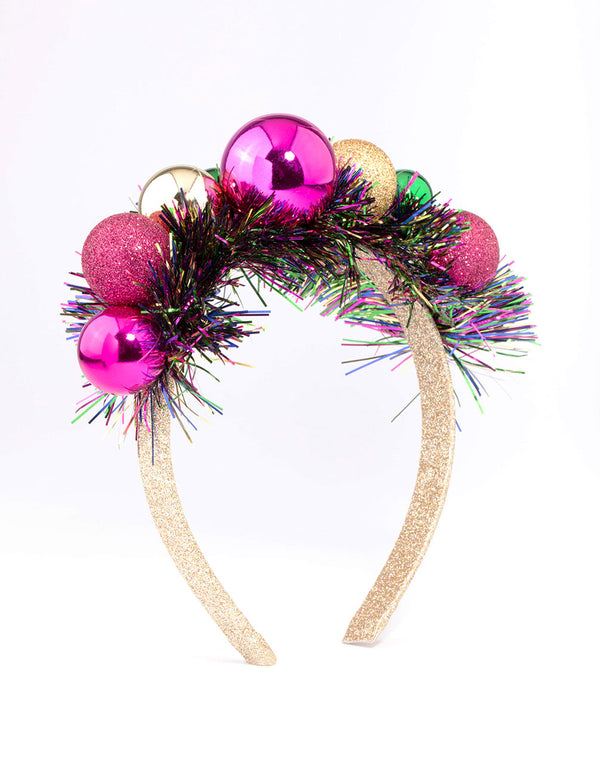 Christmas Bauble Tinsel Headband