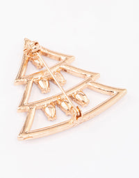 Gold Christmas Tree & Christmas Lights Brooch - link has visual effect only