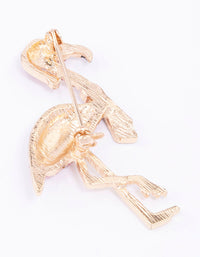 Pink Diamante Flamingo Brooch - link has visual effect only