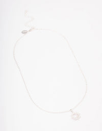 Silver Dainty Sunray Short Necklace - link has visual effect only