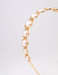 Gold Dome Pearl Headband - link has visual effect only