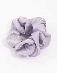 Purple Fabric Wavy Small Hair Scrunchie - link has visual effect only