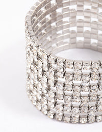 Silver Diamante Chunky Cut-Out Bracelet - link has visual effect only