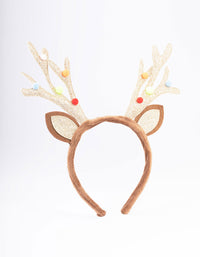 Kids Christmas Glitter Antler Headband - link has visual effect only