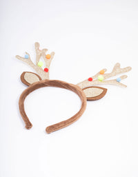 Kids Christmas Glitter Antler Headband - link has visual effect only