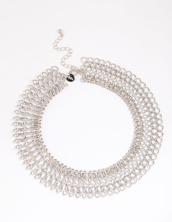 Silver Wide Link Chain Necklace