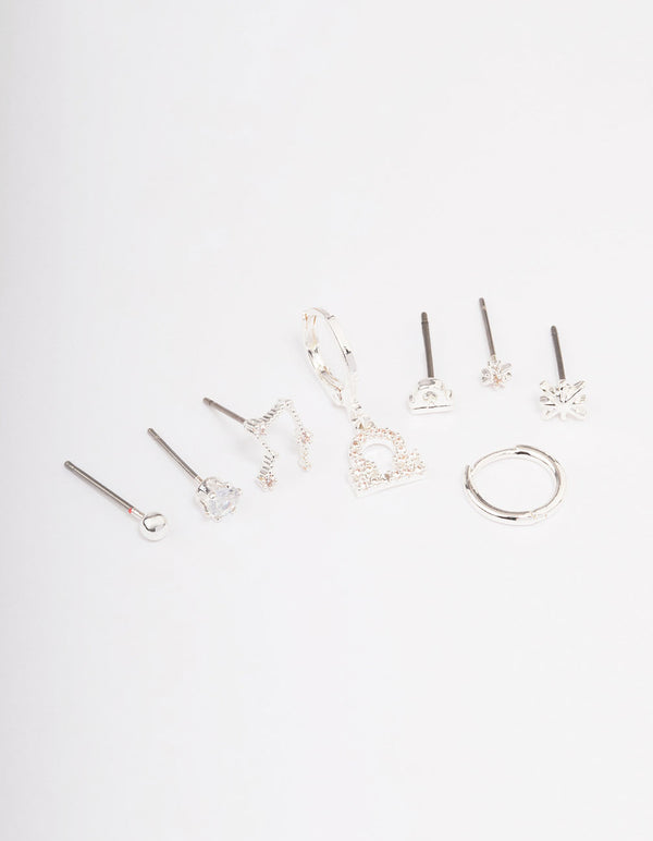 Silver Plated Libra Earring Pack