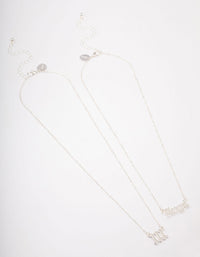 Silver Plated Angel Number '111' Necklace Pack - link has visual effect only