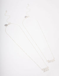 Silver Plated Angel Number '555' Necklace Pack - link has visual effect only