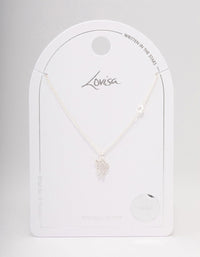 Silver Plated Virgo Necklace With Cubic Zirconia Pendant - link has visual effect only