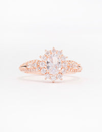 Rose Gold Plated Opulent Statement Ring - link has visual effect only