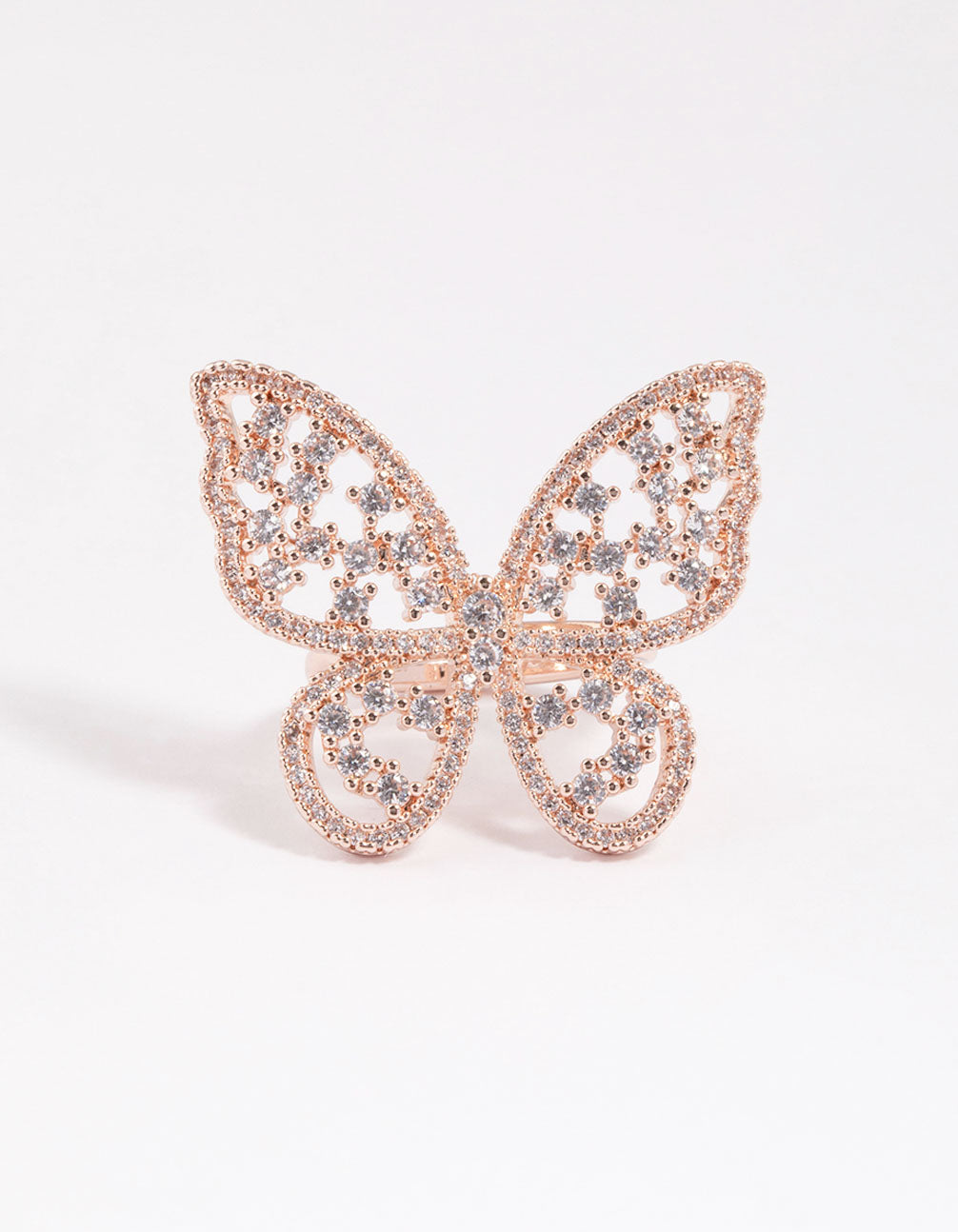 Crystal butterfly ring hot sale