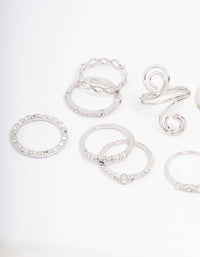 Silver Swirl Multi-Ring Pack - link has visual effect only