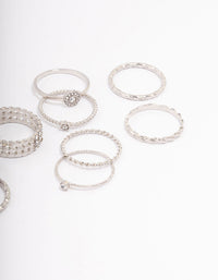 Silver Glam Rope Multi Ring Pack - link has visual effect only