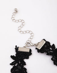 Fabric Black Multi Corsage Choker - link has visual effect only